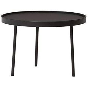 Northern Stilk bijzet-/salontafel van staal, in de kleur zwart, gemakkelijk te onderhouden, grootte: Medium, afmetingen: Diameter: 45 cm x hoogte: 42 cm, 2171
