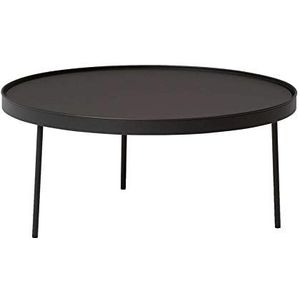 Northern Stilk bijzet-/salontafel van staal, in de kleur zwart, gemakkelijk te onderhouden, grootte: Large, afmetingen: diameter: 74 cm x hoogte: 34 cm, 2181
