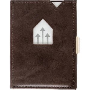 Exentri Leather Wallet RFID coffee Dames portemonnee