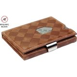 Exentri Leather Wallet RFID sand chess Dames portemonnee