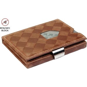 Exentri wallet RFID portemonnee Chess sand Leer
