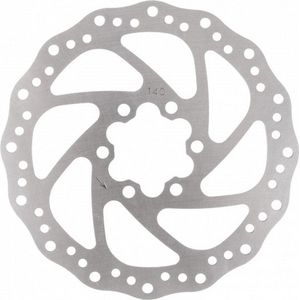 remschijf 140 mm 6 gaats RVS zilver