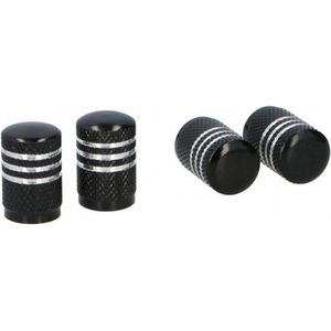 ventieldoppen AV aluminium zwart 4 stuks