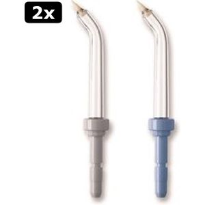 2x Waterpik PP-100 Pik-Pocket Tips - Opzetstukken Voor Waterflossers - 2 Stuks - Zilver