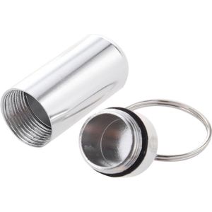 Waterdichte Sleutelhanger - Medicatie Pillenkoker - Medicijnkoker - Waterproof Pill Case - Zakformaat - Grijs