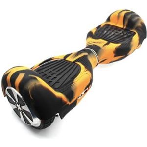 Hoverboard siliconen Beschermhoes - Camouflage ZWART / ORANJE