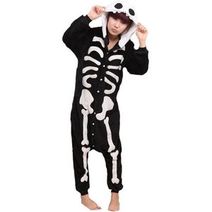 Skelet Onesie Verkleedkleding - Volwassenen & Kinderen - S (145-159 cm)