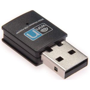 DrPhone W2 USB Draadloze wifi adapter -  WiFI Dongle - Single Band 2.4 GHz - 300 Mbps - PC / Computer