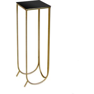 Zuiltafel - 64cm - Nederlands Design - goud/zwart - plantentafel - sokkel