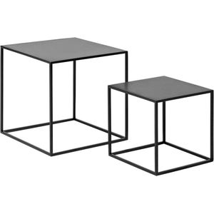 Beekwilder LVT Quadro Black - Tafel - Set 40cm en 30cm - Zwart - Kubus - Plantentafel