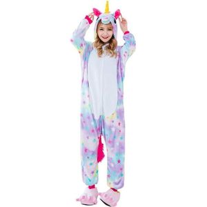 Eenhoorn Onesie Sterren Verkleedkleding - Volwassenen & Kinderen - XL (175-195 cm)