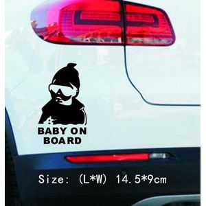 Auto vinyl sticker Baby on Board (Zwart)