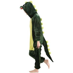 Groene Draak Onesie Verkleedkleding - Volwassenen & Kinderen - S (145-159 cm)