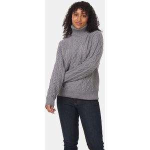 Blue Loop - Essential Cable Sweater - Trui - Light Grey - Gerecycled Lamswol