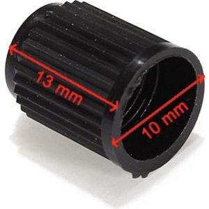 Ventieldop set  4 stuks auto / motor / scooter  - Zwart ventieldopjes