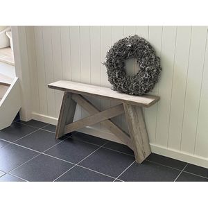 90 cm steigerhouten bank - Gebruikt hout - Sloophout - 90x19,5x47 cm