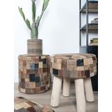 Kussen Royal Label - 50 x 50 cm - Leer