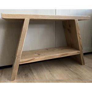 80 cm steigerhouten bank - gebruikt hout - sloop hout - 80x19,5x47 cm