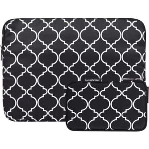 Laptop Sleeve 13.3 inch Quatrefoil Zwart + Accessoires Etui
