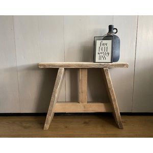 steigerhouten krukje - Bankje - Gebruikt hout - 50x19,5x47 cm