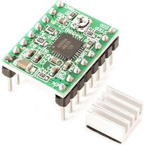 AZDelivery A4988 Stappenmotor Driver Module met koellichaam compatibel met Arduino