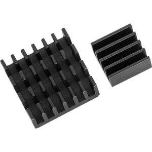 AZDelivery - Set van 2 Zwarte Aluminium Koellichamen - Geschikt voor Raspberry Pi 3 - Passief