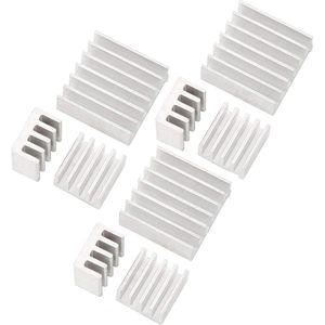AZDelivery - Passieve Aluminium Koellichamen - 3er Set - Voor Raspberry Pi A B - Inclusief Warmtegeleidende Klevende Folie