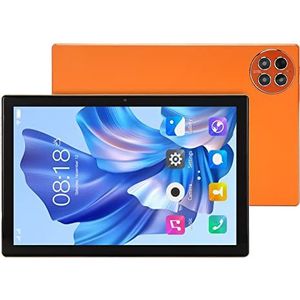 Smart Tablet, 12GB RAM 256GB ROM 5.0 Voorkant 8MP Achterkant 20MP 10 Inch 10000mAh Tablet voor Kantoor (Oranje)