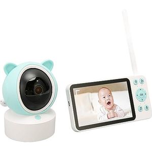 WiFi Babyfoon Baby Video Camera 100-240V Temperatuur Detectie Dual Way Voice Intercom Nachtzicht Functie voor Thuisgebruik (EU-stekker)