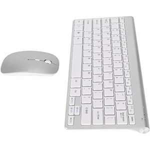 Wireless Keyboard Mouse Kit, Silent Button Wireless Mouse Combo Energiebesparend Waterdicht Draagbaar voor Thuis
