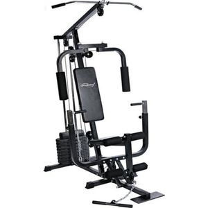 Trend24 - Physionics halterbank Multifunctionele set 40 kg halterschijven Home Gym Workout Fitness Station