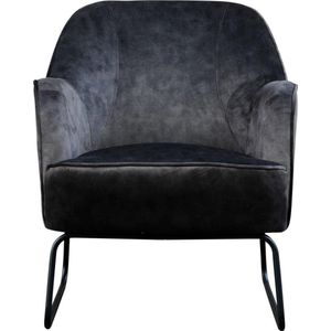 Fauteuil anna zwart velvet W65XD78XH79,5cm