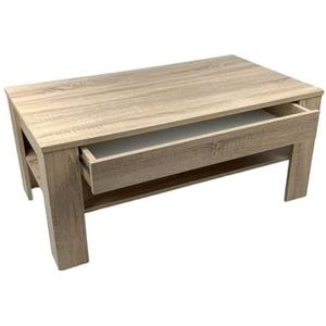 Möbel SD Salontafel met lade (EWA) Sonoma eiken licht ruw gezaagd