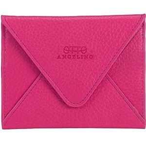 Otto Angelino Creditcardhouder van echt leer en reisportemonnee, envelop met magneetsluiting - RFID-blokkering (roze), Roze, Taille unique, casual
