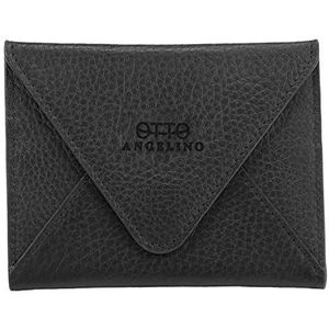 Otto Angelino Creditcardhouder van echt leer en reisportemonnee met magneetsluiting - RFID-signaalblokkering (roze), zwart., Taille unique, casual