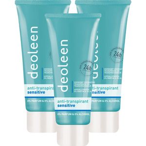 3 x Deoleen deocreme sensitive 50 ml