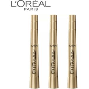 L'Oréal Paris Telescopic Mascara - Zwart 3 stuk
