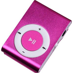 Mini MP3 speler met in-ear koptelefoon Roze