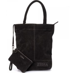 Zebra Trends Natural Bag Kartel - Real Leather - Suede Black
