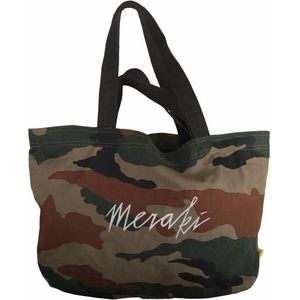 Mycha Ibiza – tas – Comte Meraki 7002 – XL Shopper – Canvas Tas – reistas – handbagage tas – Army print – Clutch