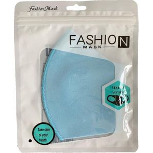 Stoffen mondkapje - wasbaar - Blauw - Herbruikbaar mondmasker