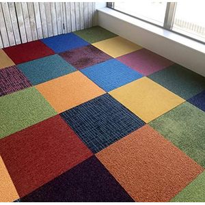 FVLFIL Teppichfliesen Shades of. by Interface | Selbstliegend Bodenfliesen Teppich | 50x50 cm | Pro Karton 16 Stück = 4m2 (Color)