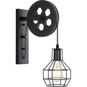 Industriële Wandlamp Zwart | Muurlamp | Wandverlichting | E27 fitting