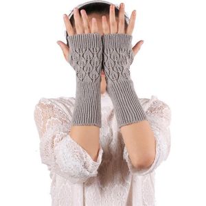 BoeL Grijze Vingerloze Handschoenen Handwarmers Armwarmers Grijs One size