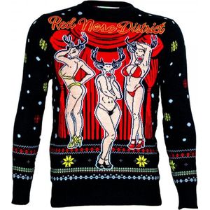 Red Nose District - Gebreide Kersttrui - Foute Kersttrui - Heren Kersttrui - Dames Kersttrui