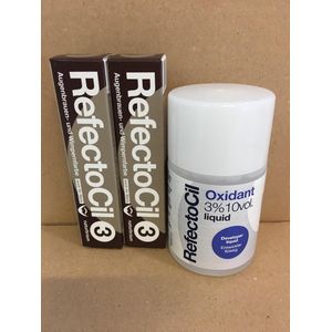 RefectoCil 2 stuks  Natuur bruin + 100ml Oxidant
