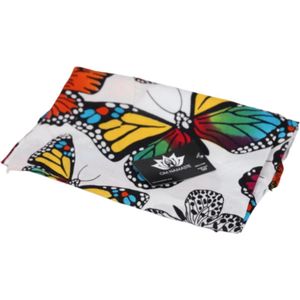 Om Namaste - 604 - Sarong - Blauw op Zwart - Pareo Saunadoek Wikkeljurk