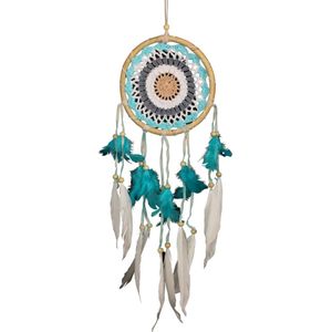 Dromenvanger - 16cm - gehaakt - rotan - Dreamcatcher