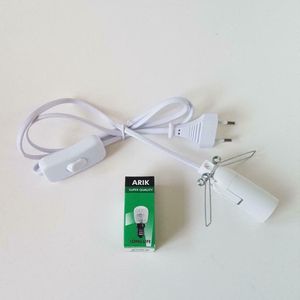 Stekkerlampje en kabel voor Zoutlamp - Verlichting - E14 fitting + snoer + lampje - Incl. Aan/Uit Schakelaar