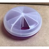 Pillendoos - Rond - Kunststof - 3 Vaks - Draaibaar Deksel